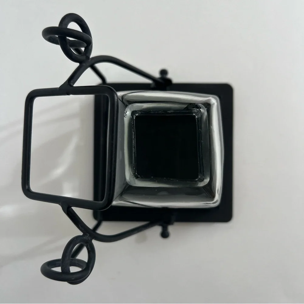Frontgate Vintage Windproof Candle Holder Lantern Indoors & Outdoors Black